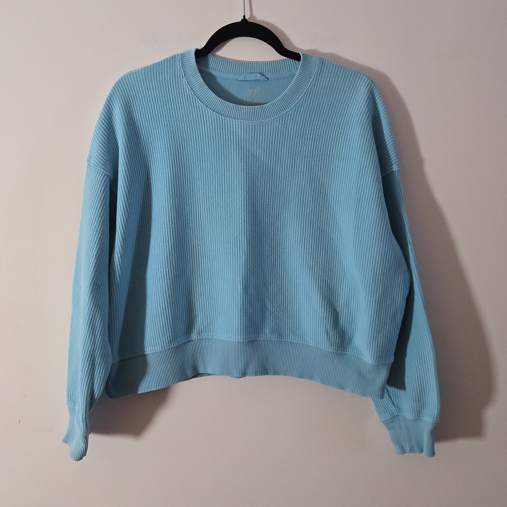 Aerie Corded Love Cropped Crew Sweatshirt
